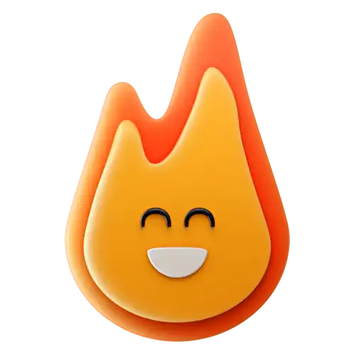 Flame reaction emoji